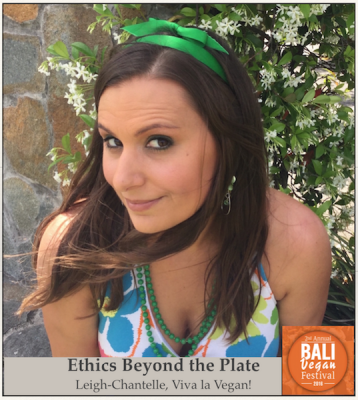 Ethics talk Leigh-Chantelle at Bali Vegan Festival
