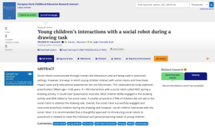 Young childrens interactions with a social robot during a drawing task